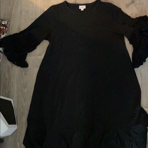 LAST CALL BEFORE IT GOES TO GOODWILL- Maurine black dress with lace sleeves